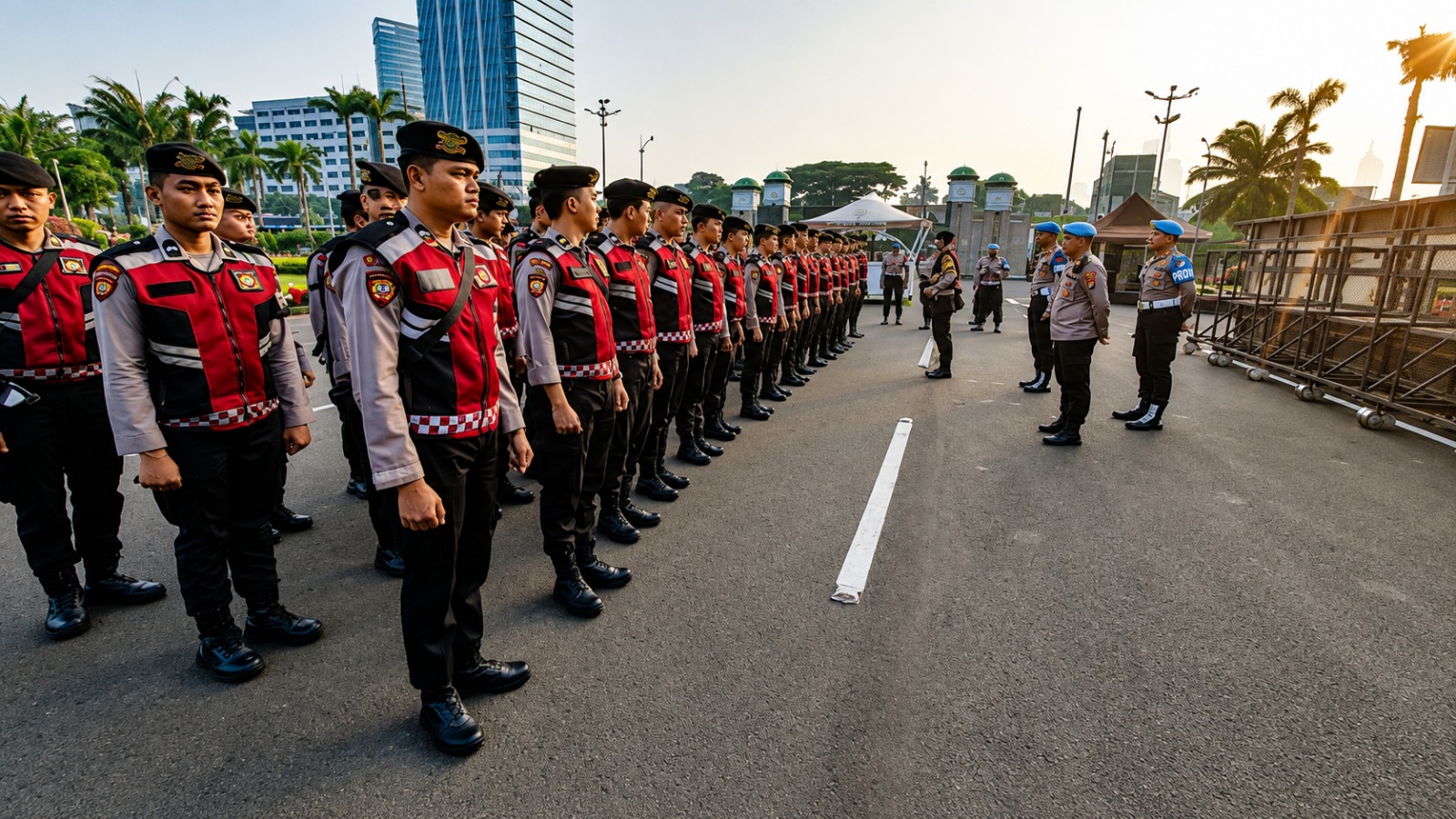 18.504 PERSONEL DISIAGAKAN KAWAL AKSI DEMO DI JAKARTA PUSAT, PENGANAMANCAN DIBAGI 6 ZONA