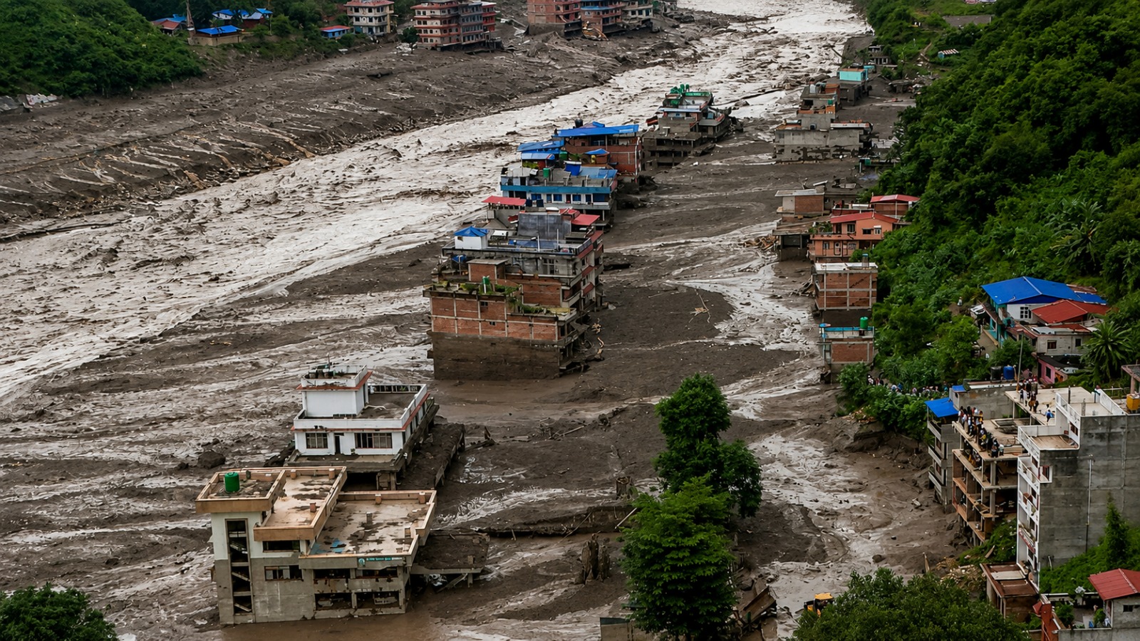 BANJIR BANDANG MENGERIKAN DI NEPAL DAN TIBET: KORBAN TEWAS TEMBUS 165 ORANG