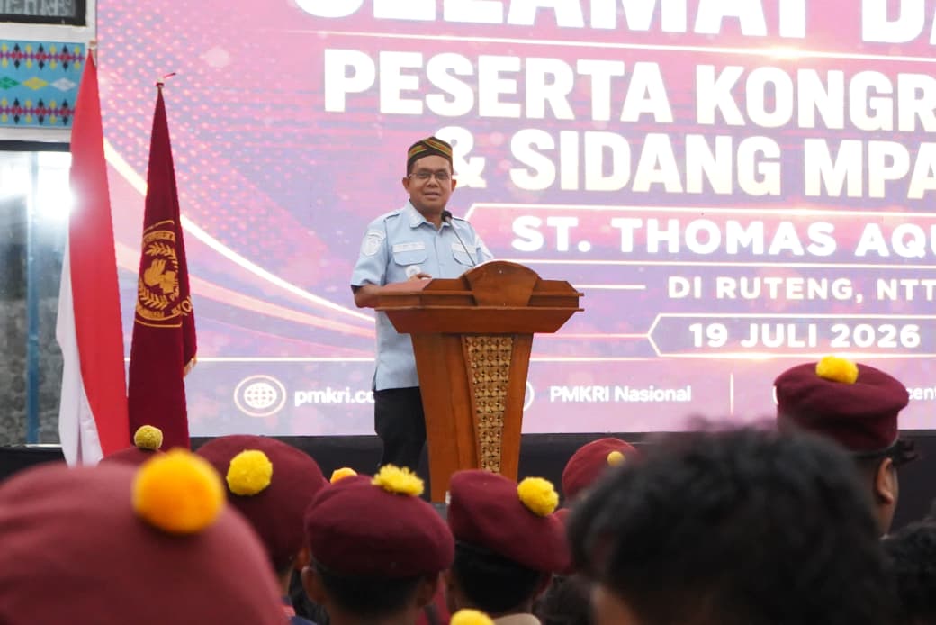 Ratusan kader PMKRI dari berbagai daerah menghadiri pembukaan Kongres XXXIV dan Sidang MPA XXXIII di Aula Assumpta Katedral Ruteng, Kabupaten Manggarai, Senin (20/7/2026).