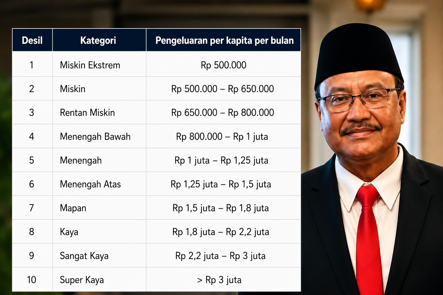 HEBOH GAJI RP3 JUTA MASUK DESIL 10 TERKAYA, KEMENSOS DAN EKONOM BUKA SUARA SOAL INDIKATOR DTKS