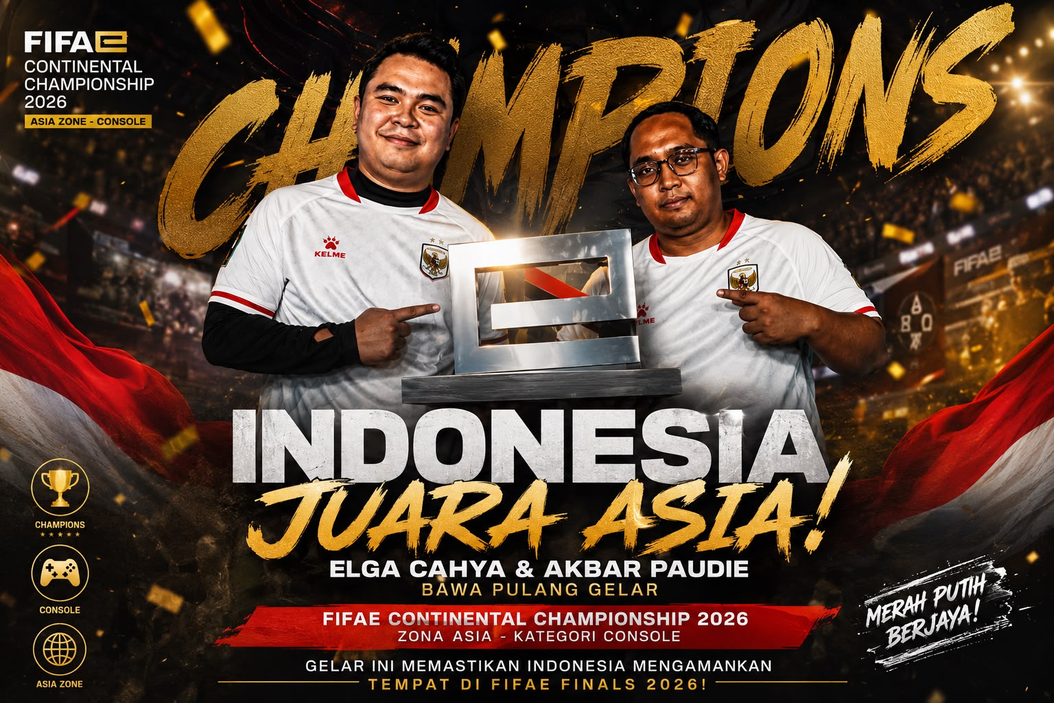 INDONESIA JUARA FIFAE 2026, ELGA CAHYA DAN AKBAR PAUDIE LOLOS KE PIALA DUNIA