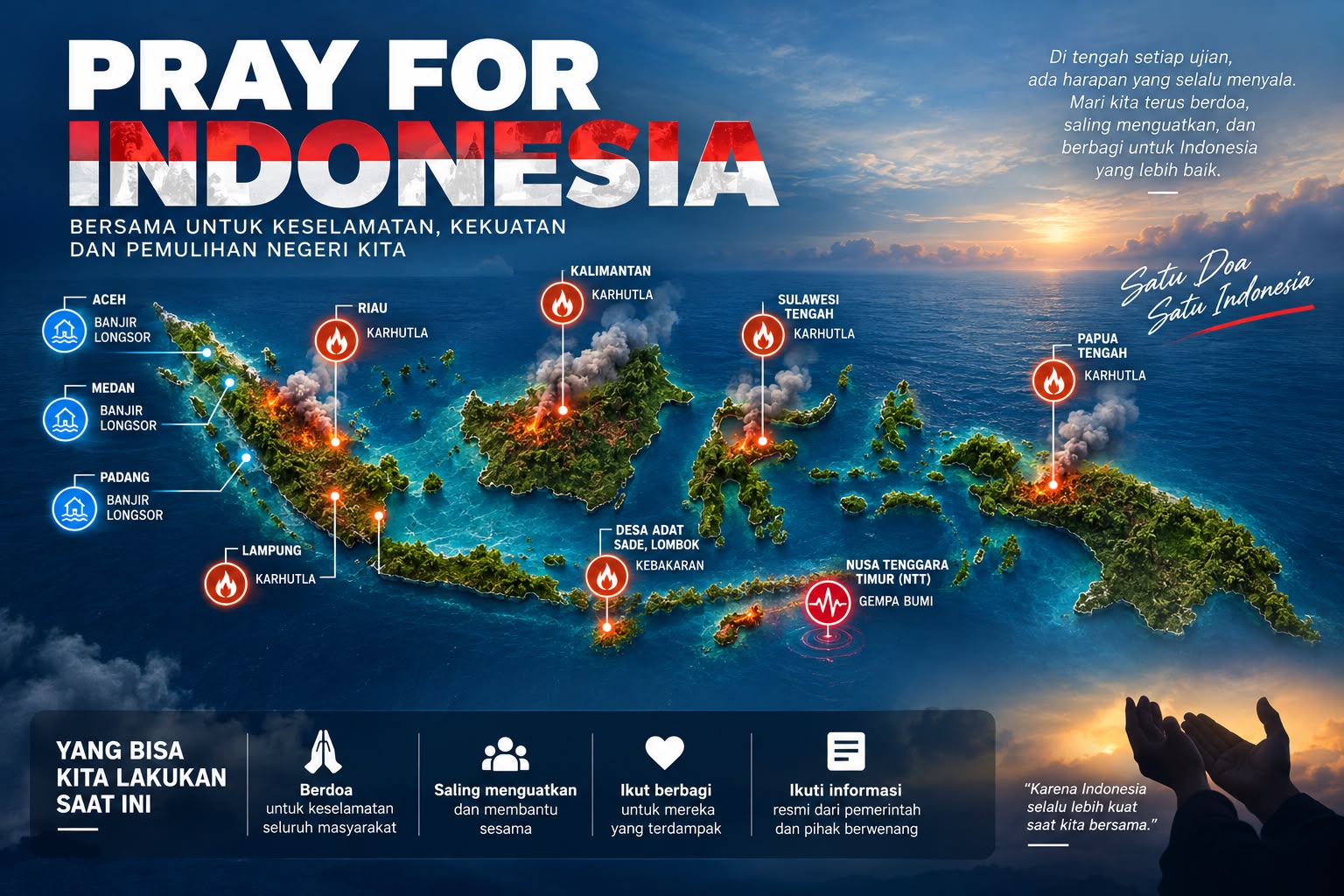 INDONESIA TAK BOLEH LELAH MENGHADAPI BENCANA