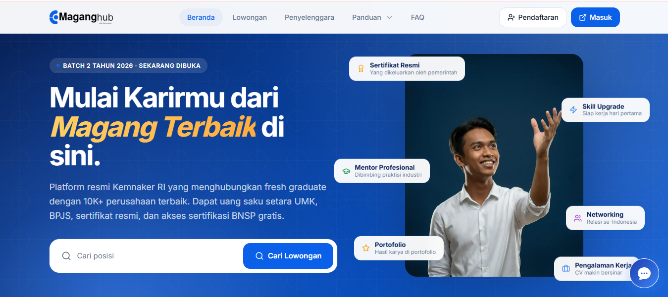 MAGANG NASIONAL 2026 TAHAP II RESMI DIBUKA: 50.000 KUOTA TERSEDIA, JADWAL LENGKAP, DAN TATA CARA PENDAFTARANNYA