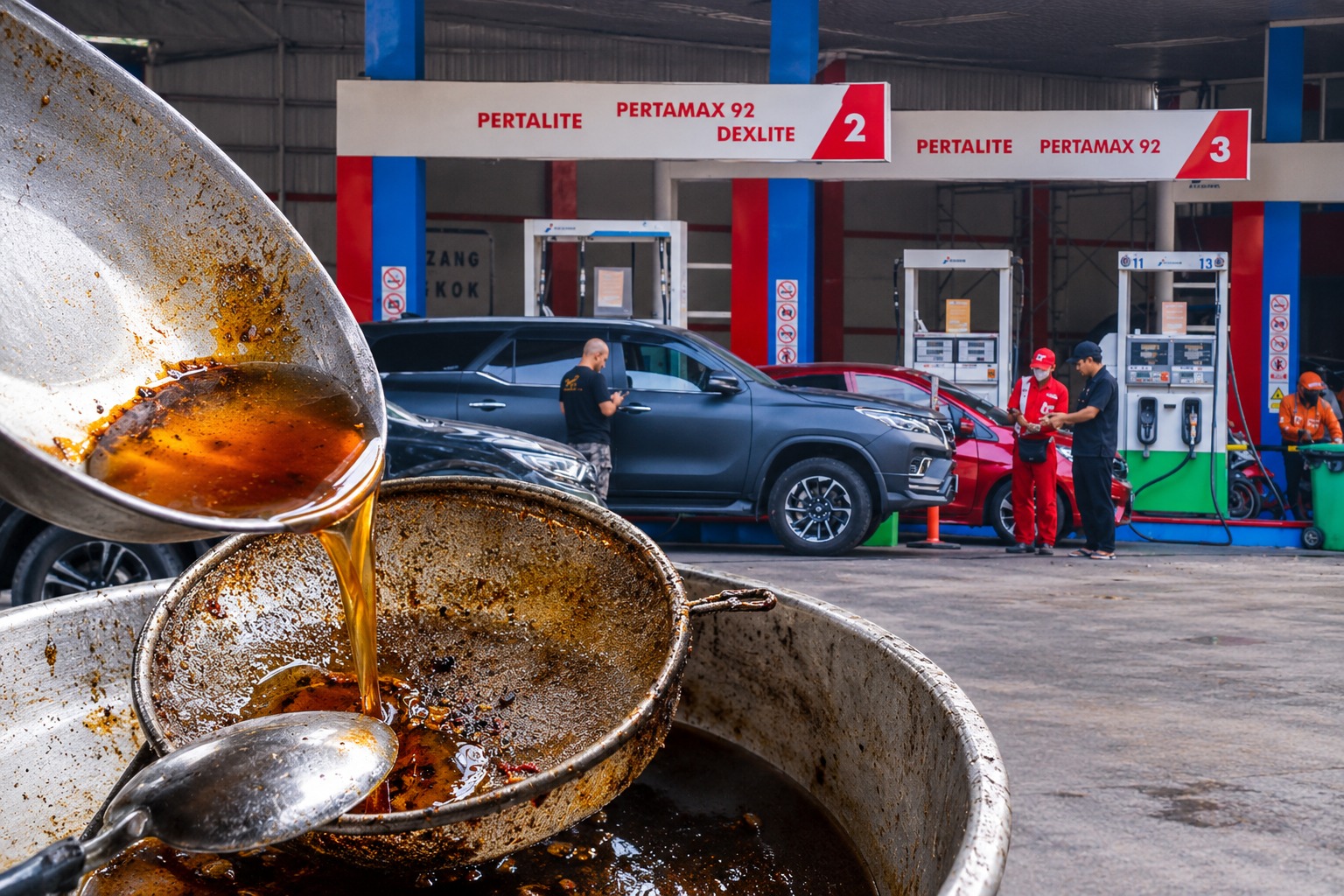 MINYAK JELANTAH MAKAN BERGIZI GRATIS DISULAP JADI AVTUR: PERTAMINA SIAPKAN DUA SKEMA PASOKAN SAF