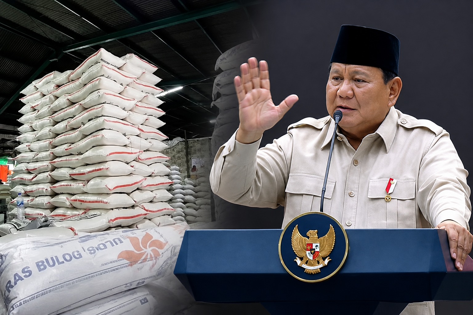 PRABOWO GUYUR BANSOS BERAS RP17,5 T MULAI 17 AGUSTUS 2026, PENERIMA LANGSUNG DAPAT 30 KG UNTUK 3 BULAN